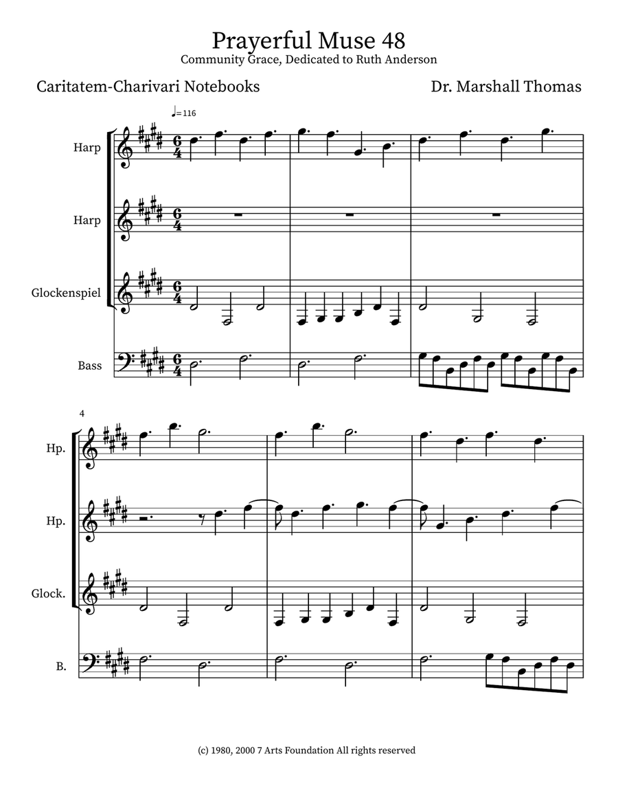 Prayerful Muse 48 Small Ensemble scores gallery preview page 1