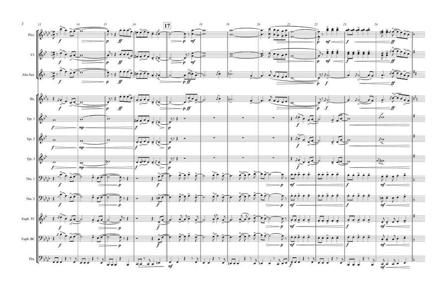 While My Guitar Gently Weeps Marching Band scores gallery preview page 2