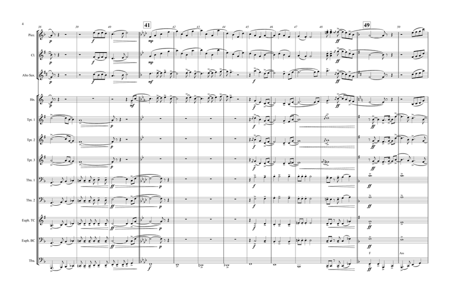 While My Guitar Gently Weeps Marching Band scores gallery preview page 4