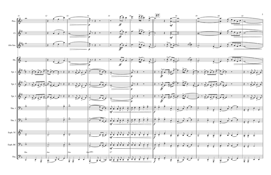 While My Guitar Gently Weeps Marching Band scores gallery preview page 5
