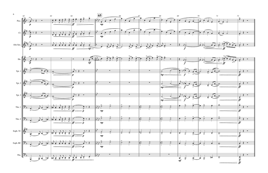 While My Guitar Gently Weeps Marching Band scores gallery preview page 6