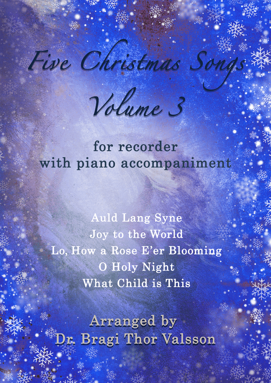 Five Christmas Songs for Recorder - volume 3 Recorder scores gallery preview page 1