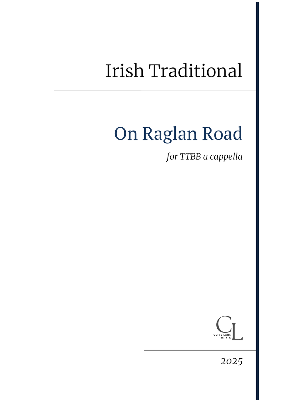On Raglan Road - Irish traditional song (for male choir) TTBB scores gallery preview page 1