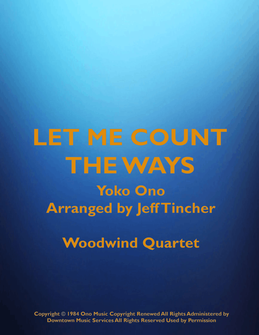 Let Me Count The Ways Woodwind Quartet scores gallery preview page 1