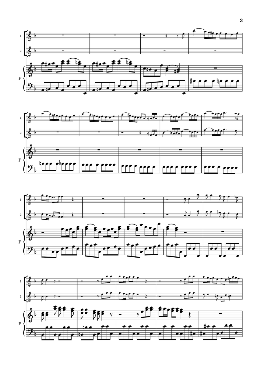 Concerto for Two Oboes in D minor - RV 535 Woodwind Duet scores gallery preview page 3