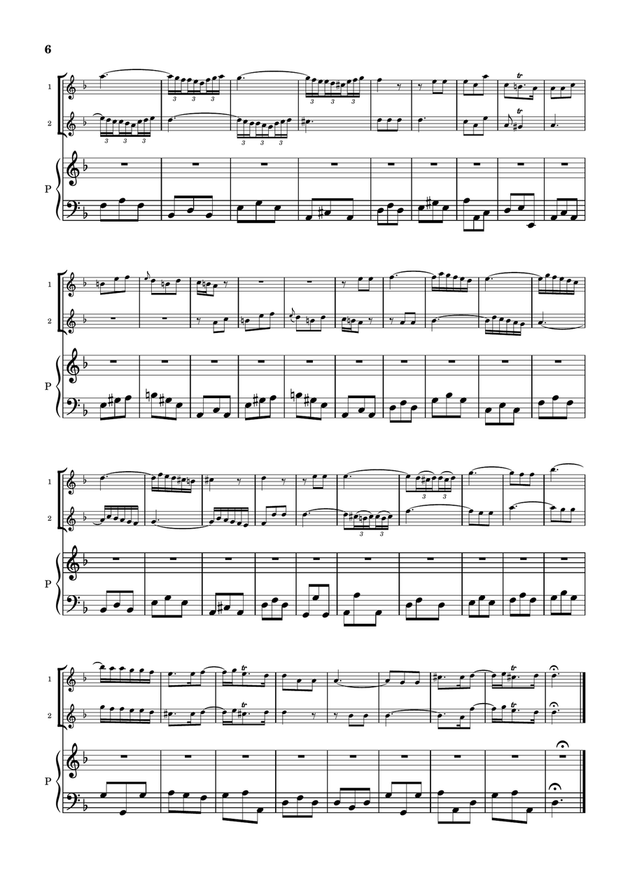 Concerto for Two Oboes in D minor - RV 535 Woodwind Duet scores gallery preview page 6