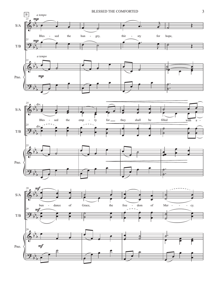 BLESSED THE COMFORTED BLESSED THE COMFORTED 4-Part scores gallery preview page 3