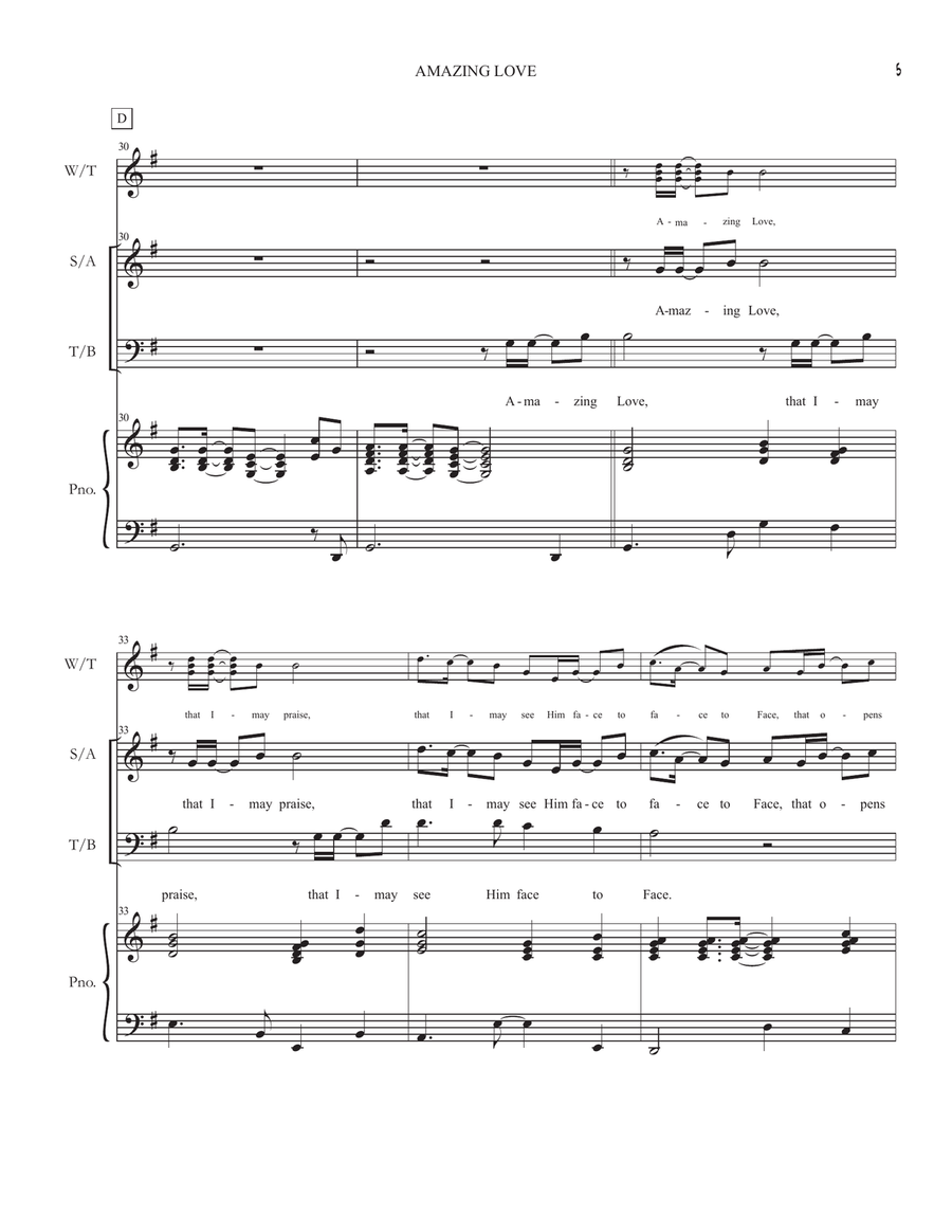AMAZING LOVE AMAZING LOVE Divisi scores gallery preview page 5