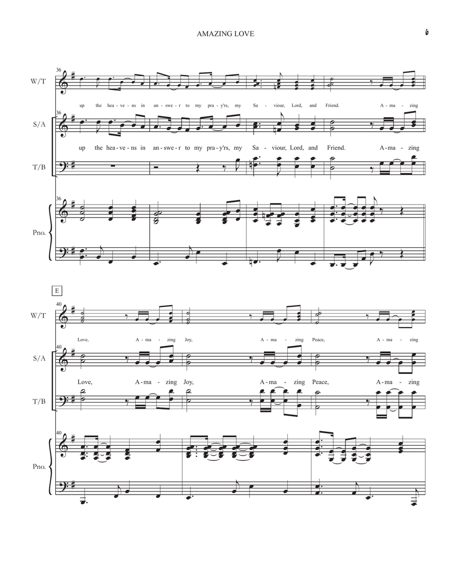 AMAZING LOVE AMAZING LOVE Divisi scores gallery preview page 6