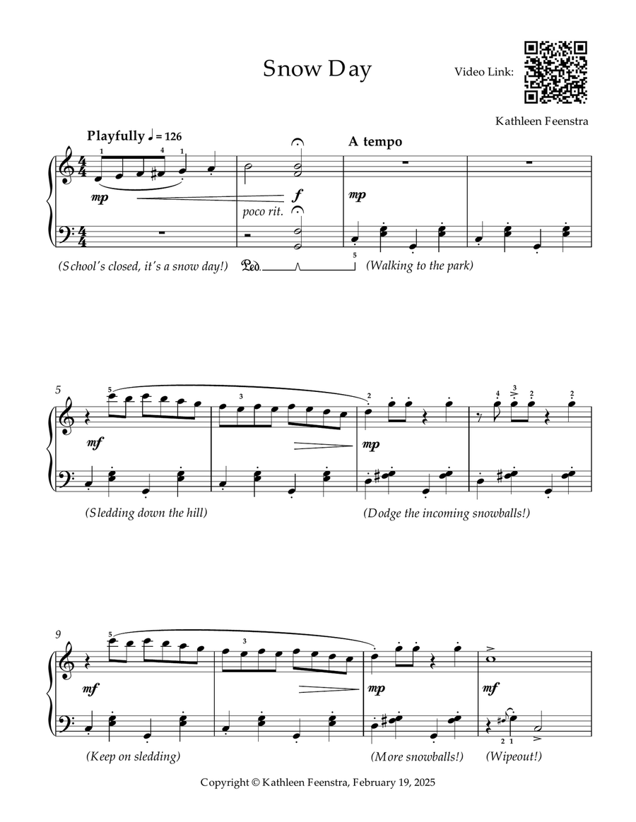 Snow Day Piano Method scores gallery preview page 2