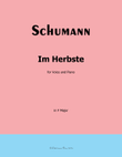 Im Herbste, by Schumann, in F Major