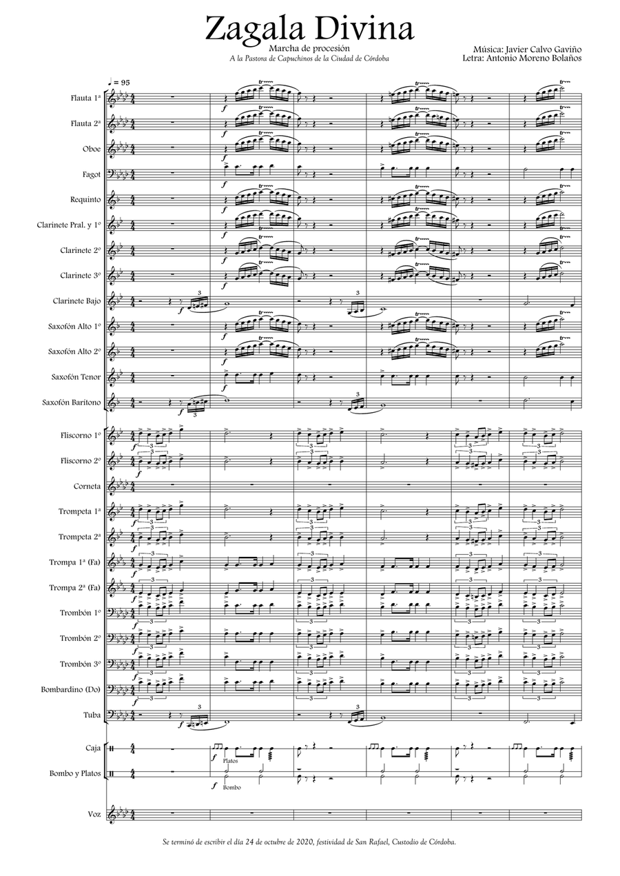 Zagala Divina Zagala Divina Concert Band scores gallery preview page 4