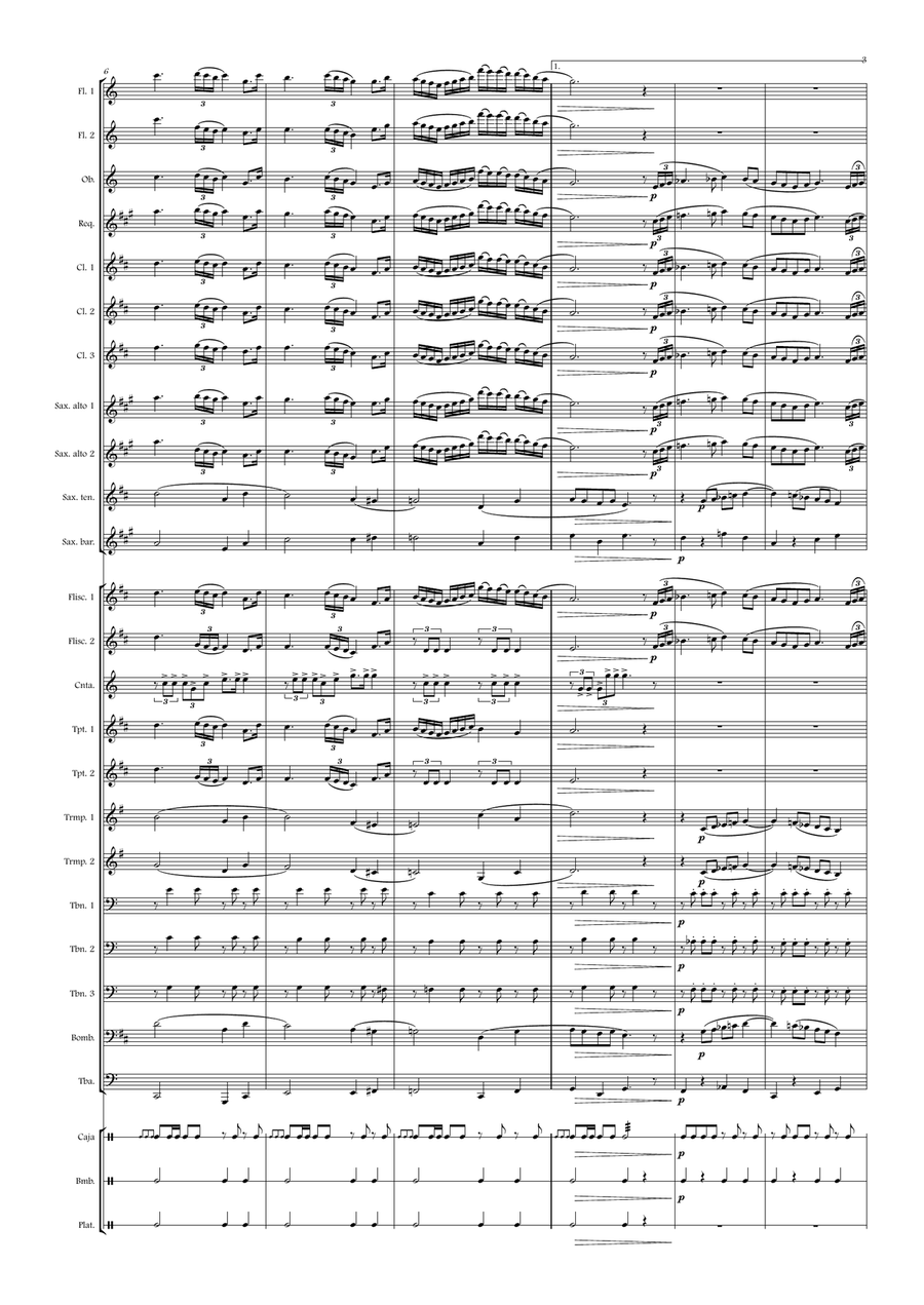 Sacramental de Santa Genoveva Concert Band scores gallery preview page 3