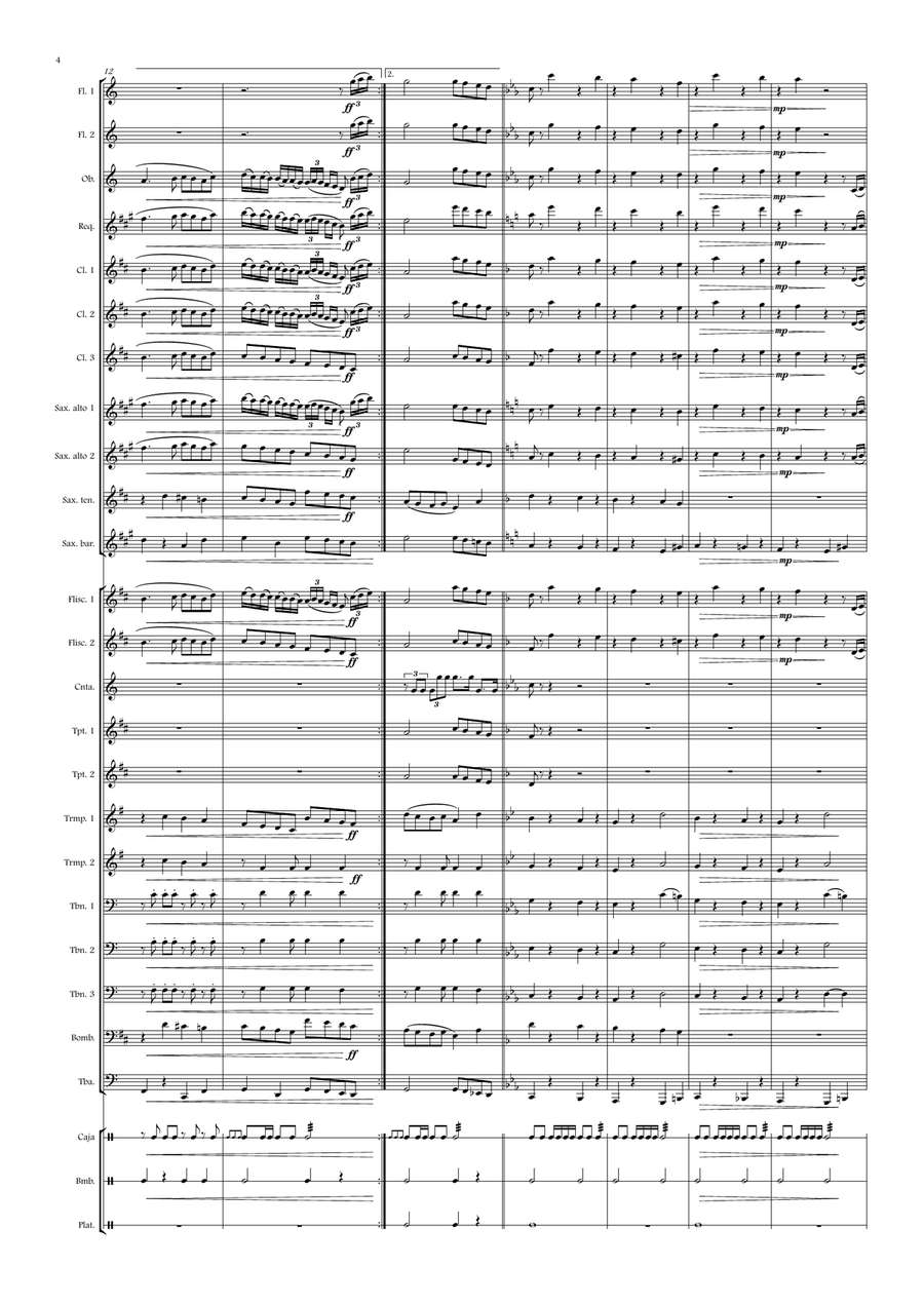 Sacramental de Santa Genoveva Concert Band scores gallery preview page 4