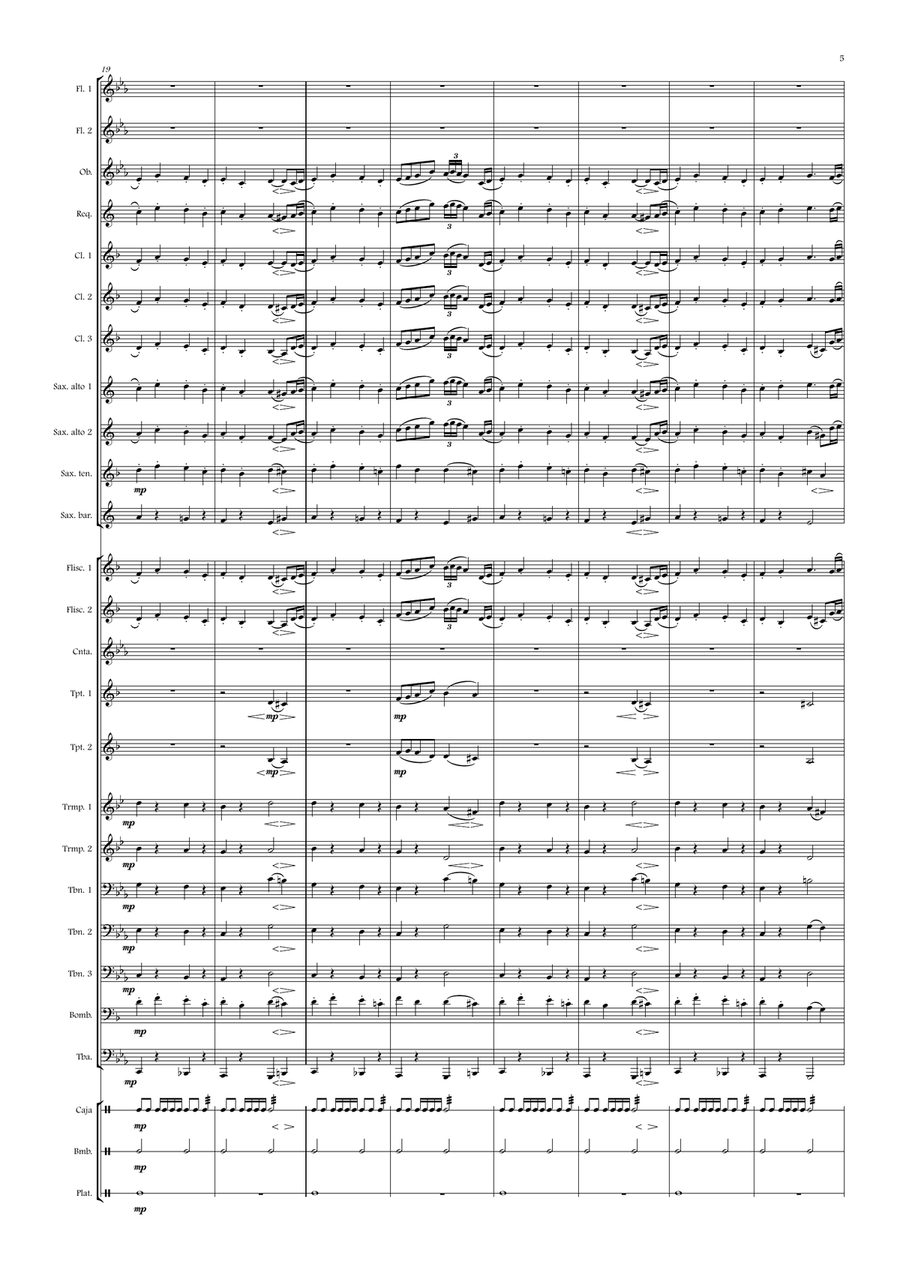 Sacramental de Santa Genoveva Concert Band scores gallery preview page 5