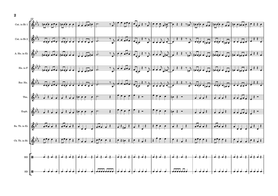 I Wan'na Be Like You (The Monkey Song) Brass Band scores gallery preview page 2