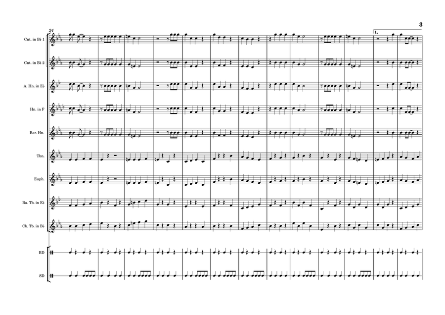I Wan'na Be Like You (The Monkey Song) Brass Band scores gallery preview page 3