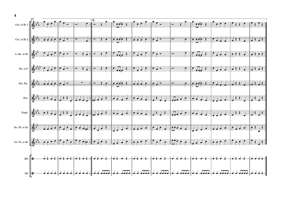 I Wan'na Be Like You (The Monkey Song) Brass Band scores gallery preview page 4
