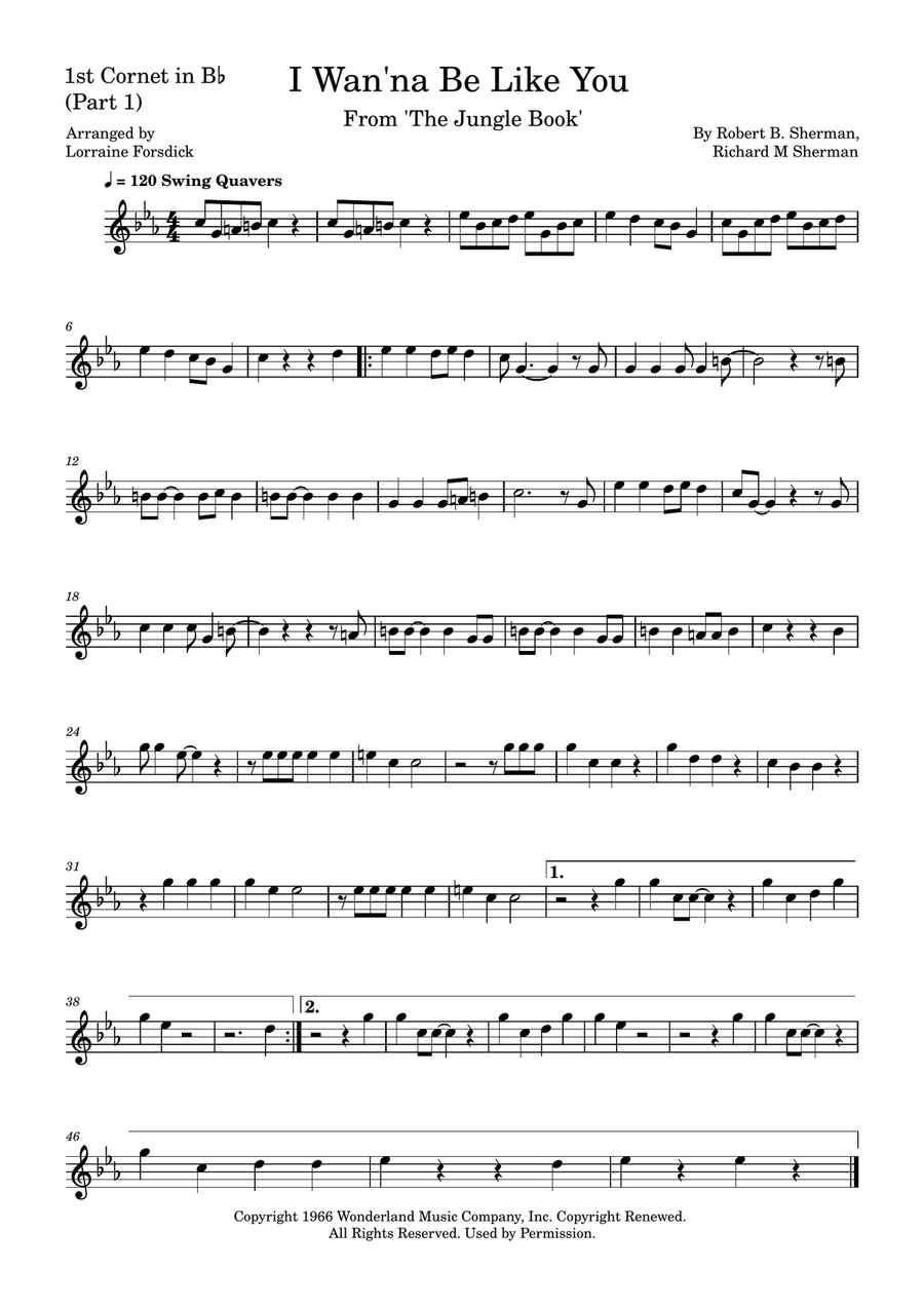 I Wan'na Be Like You (The Monkey Song) Brass Band scores gallery preview page 5