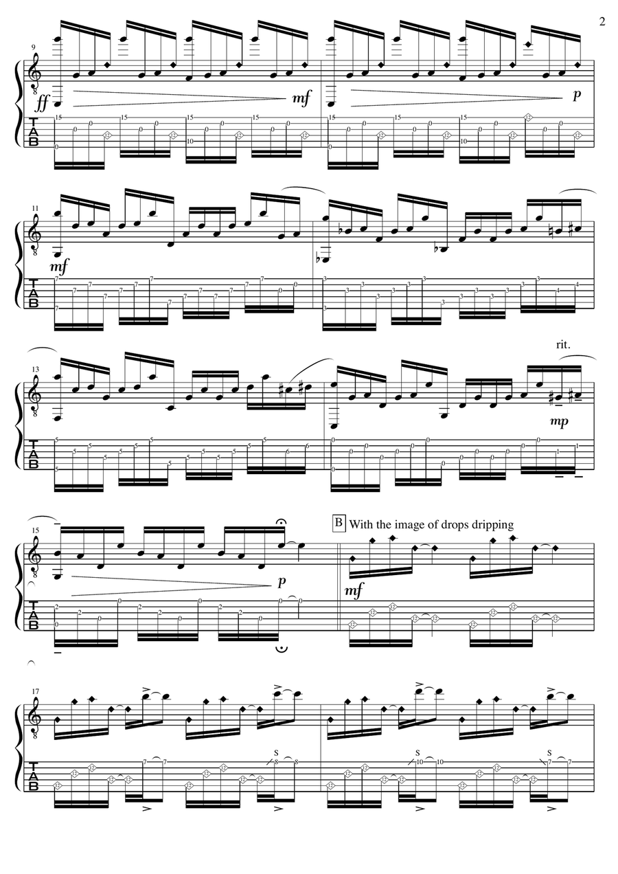 Puddle of Water 2 Puddle of Water 2 Acoustic Guitar scores gallery preview page 2