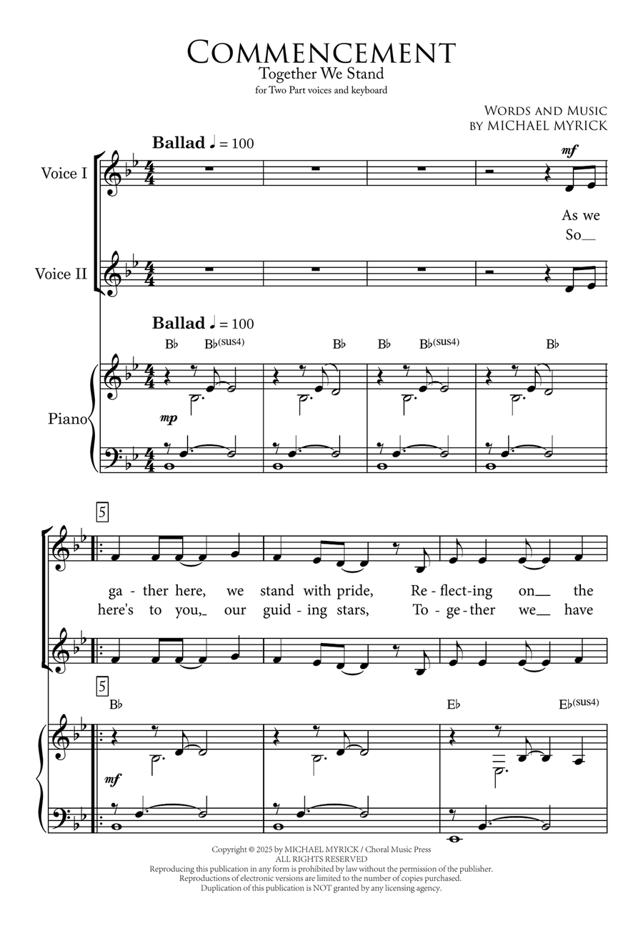 Commencement Two Part 2-Part scores gallery preview page 3