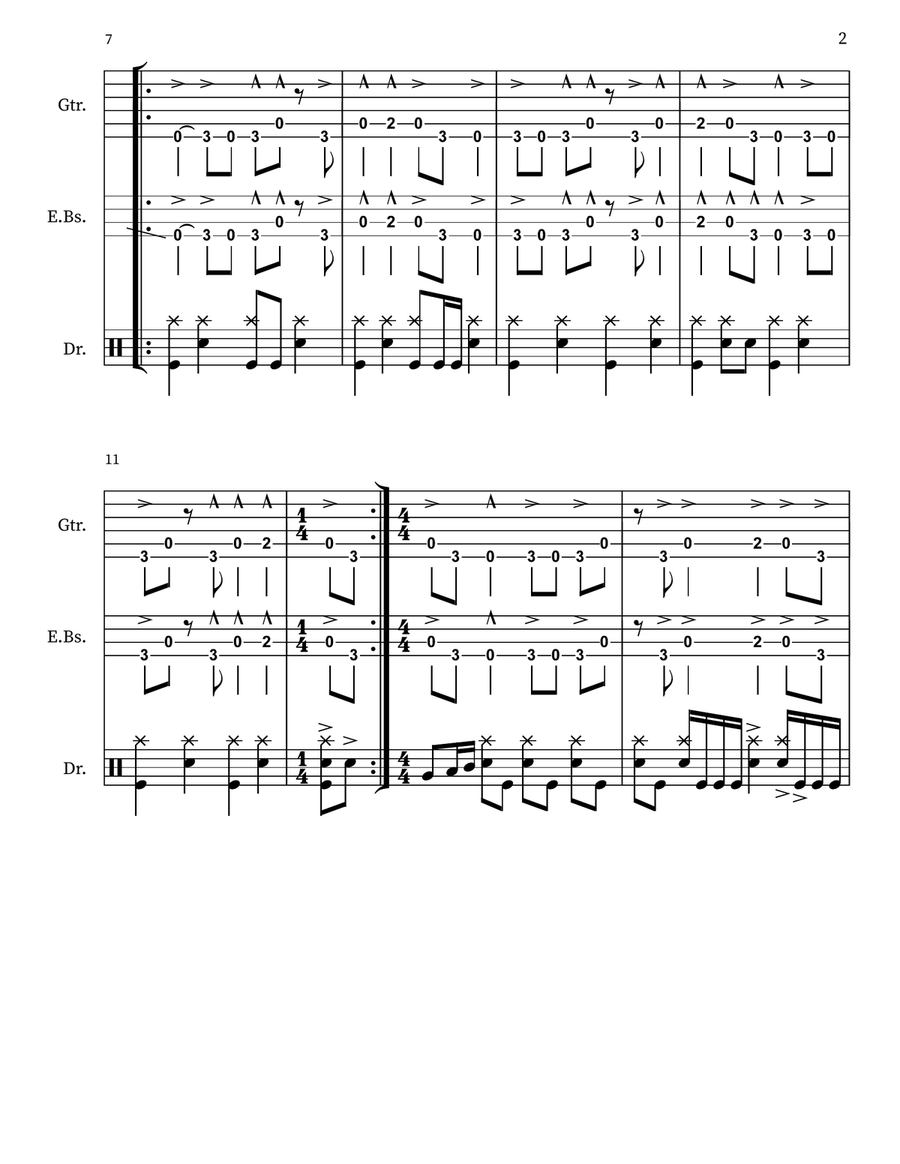 3rd 3rd Electric Guitar scores gallery preview page 2