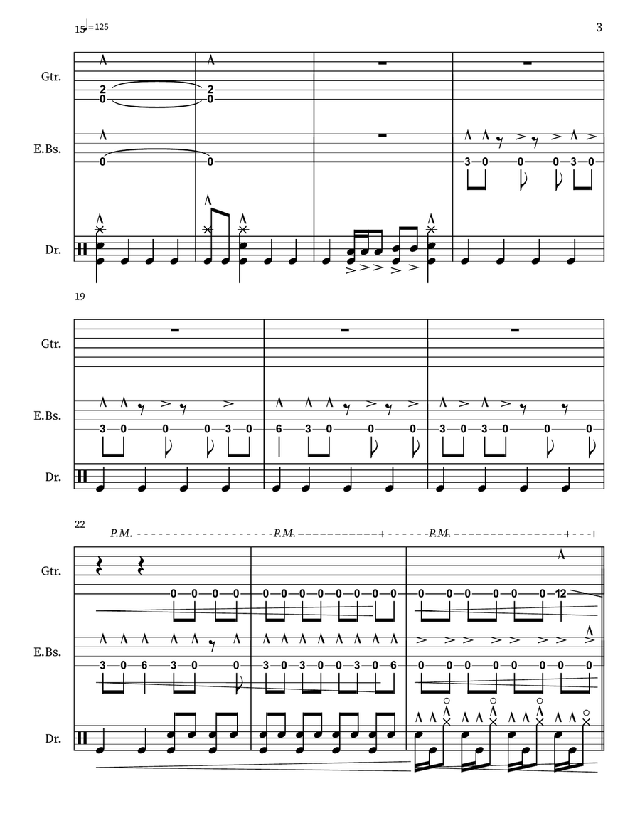 3rd 3rd Electric Guitar scores gallery preview page 3