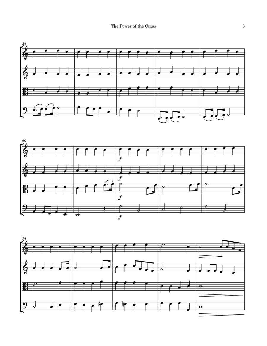 The Power Of The Cross (Oh To See The Dawn) String Quartet scores gallery preview page 3