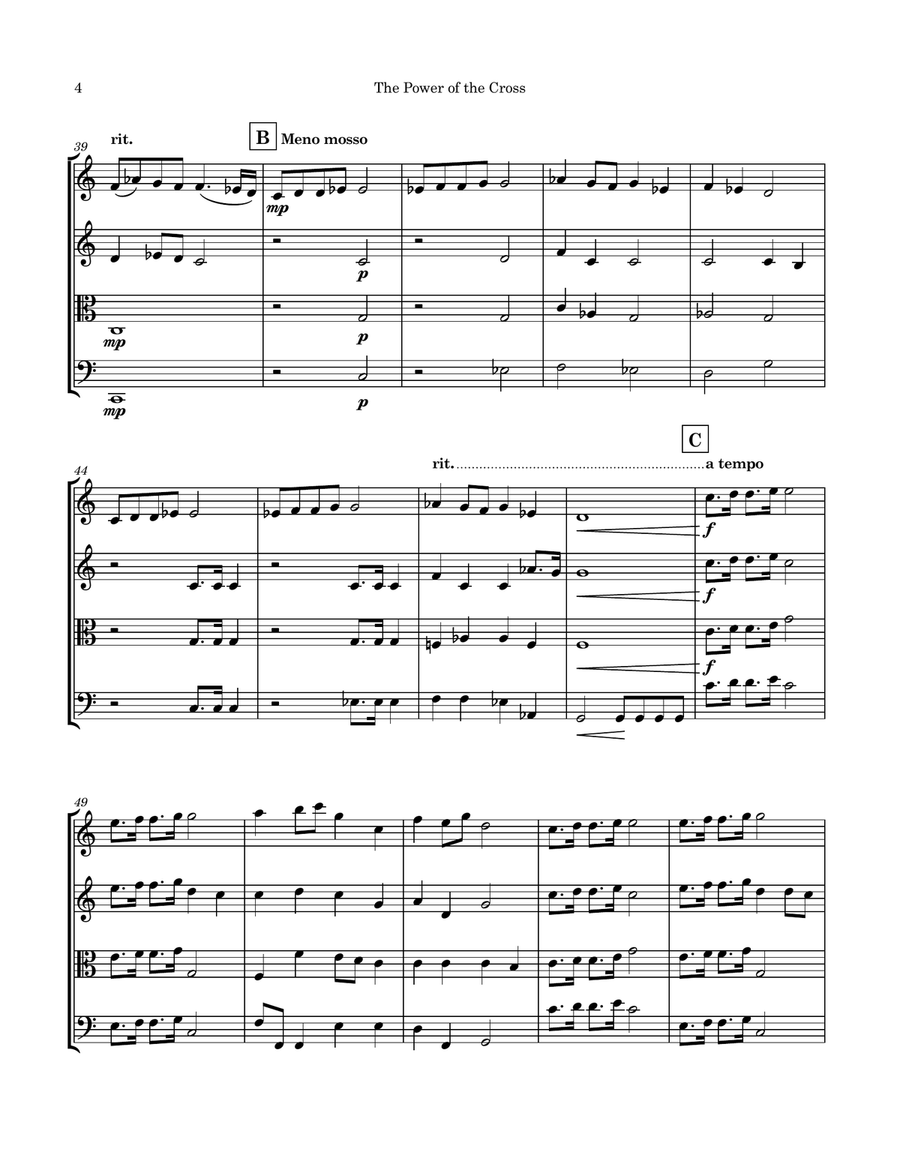 The Power Of The Cross (Oh To See The Dawn) String Quartet scores gallery preview page 4