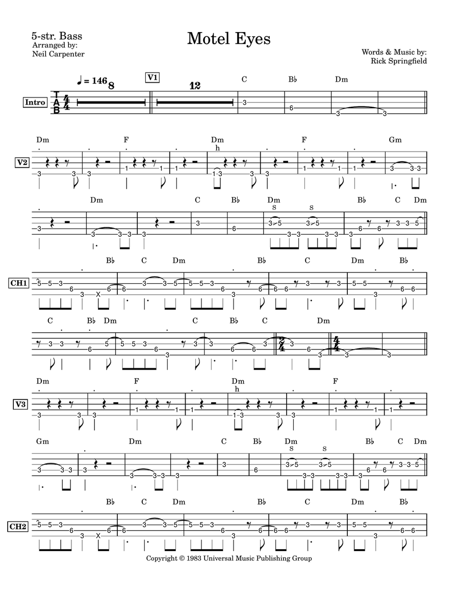Motel Eyes Motel Eyes Acoustic Guitar scores gallery preview page 2