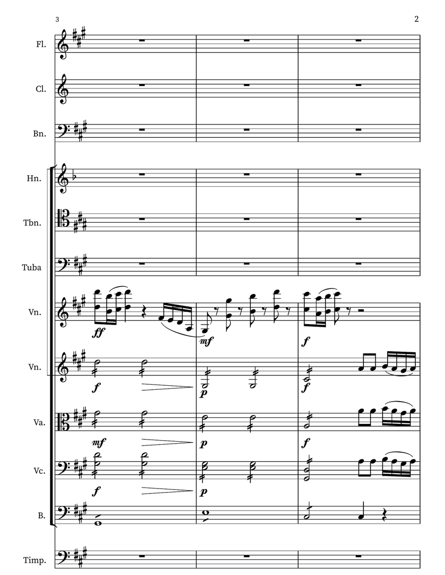 Serenade For Symphony In A Major Small Ensemble scores gallery preview page 2