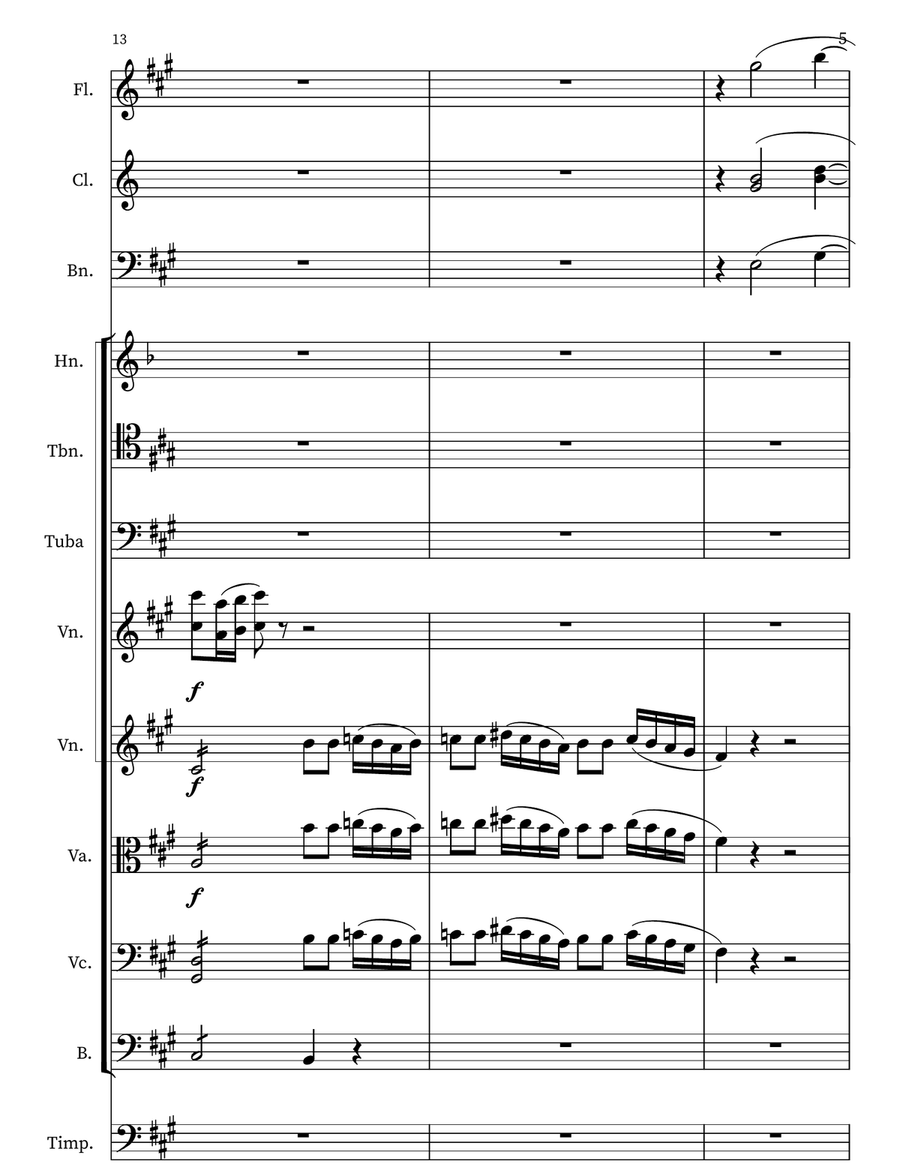 Serenade For Symphony In A Major Small Ensemble scores gallery preview page 5