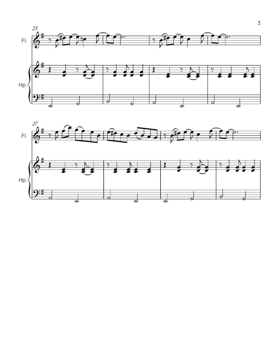 Lucia for Flute and Harp Lucia for Flute and Harp Flute Solo scores gallery preview page 3