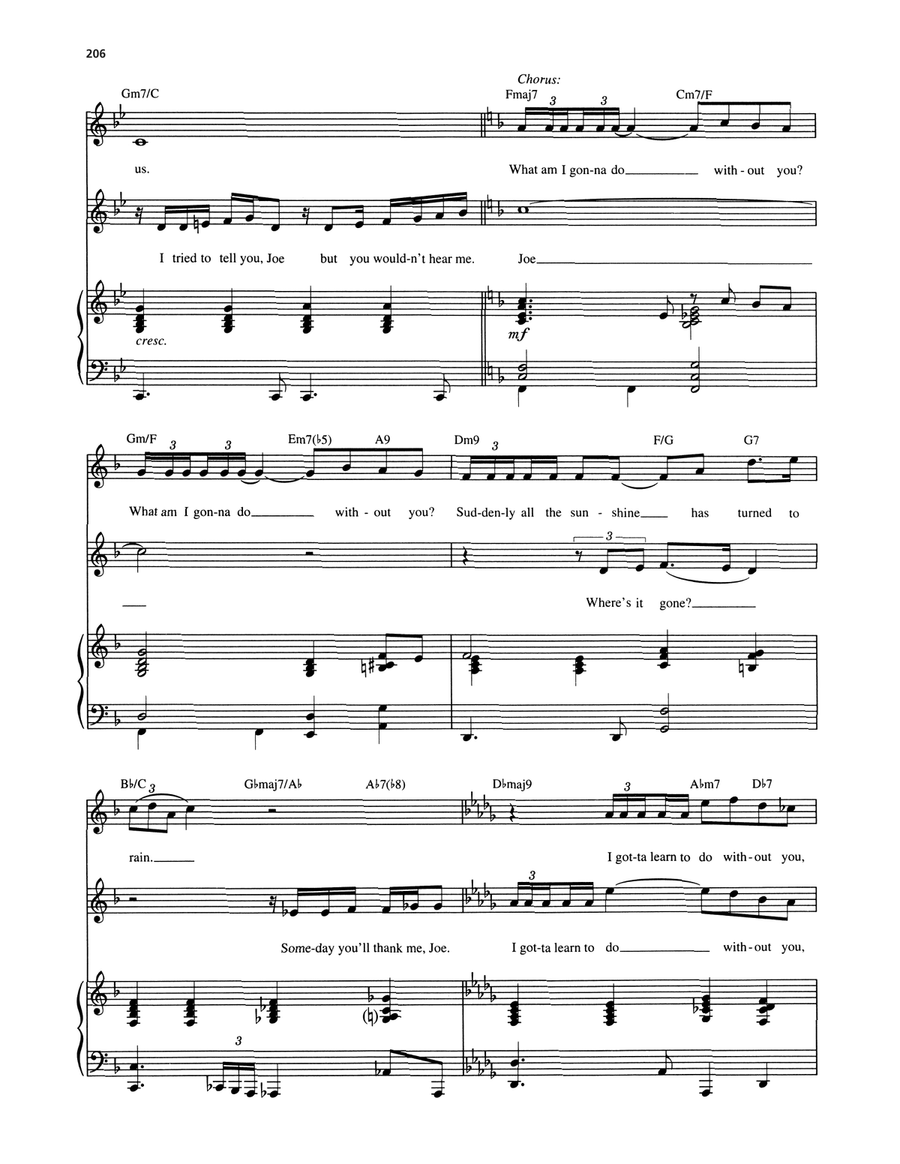 What Am I Gonna Do Without You? (from Golden Boy) Voice scores gallery preview page 3