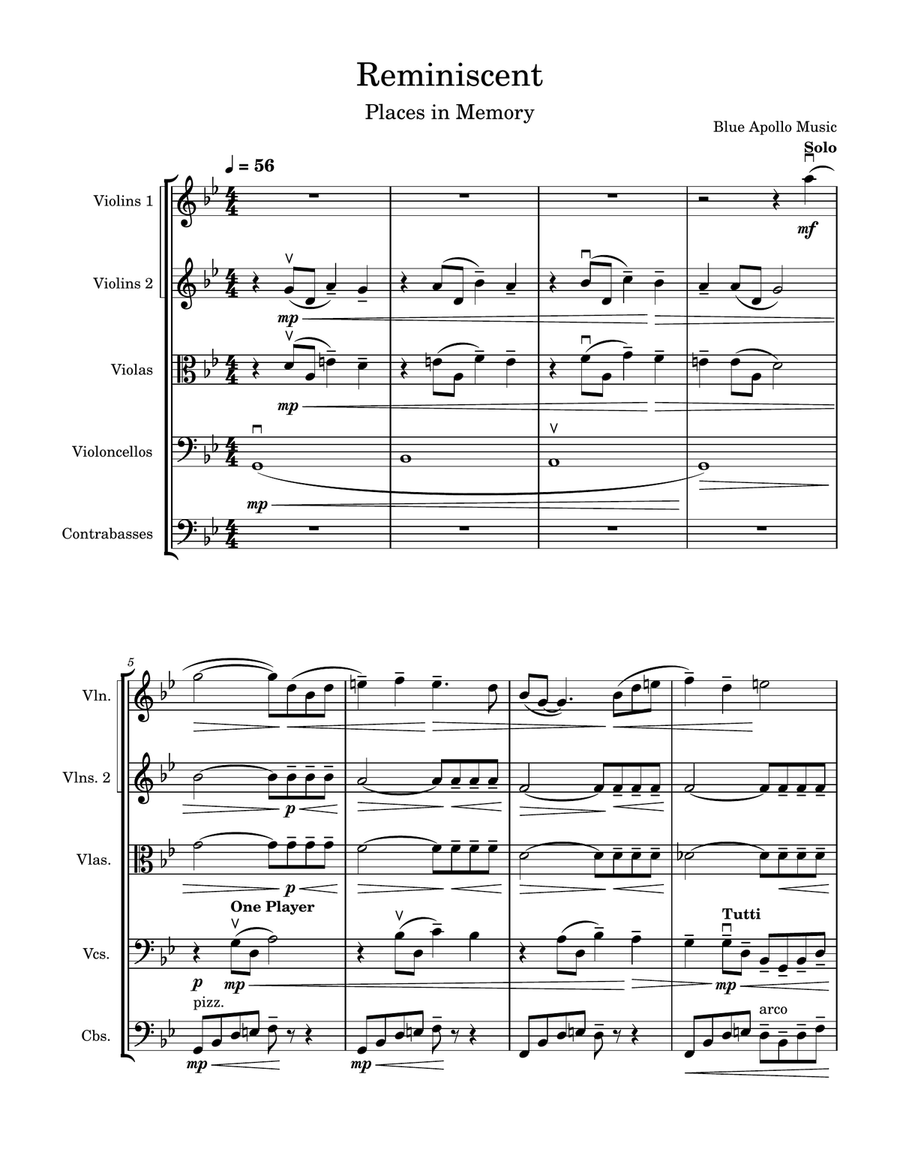 Reminiscent String Orchestra scores gallery preview page 1