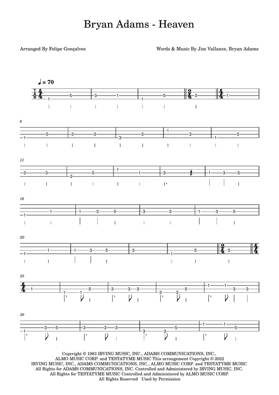 Heaven Heaven Acoustic Guitar scores gallery preview page 1