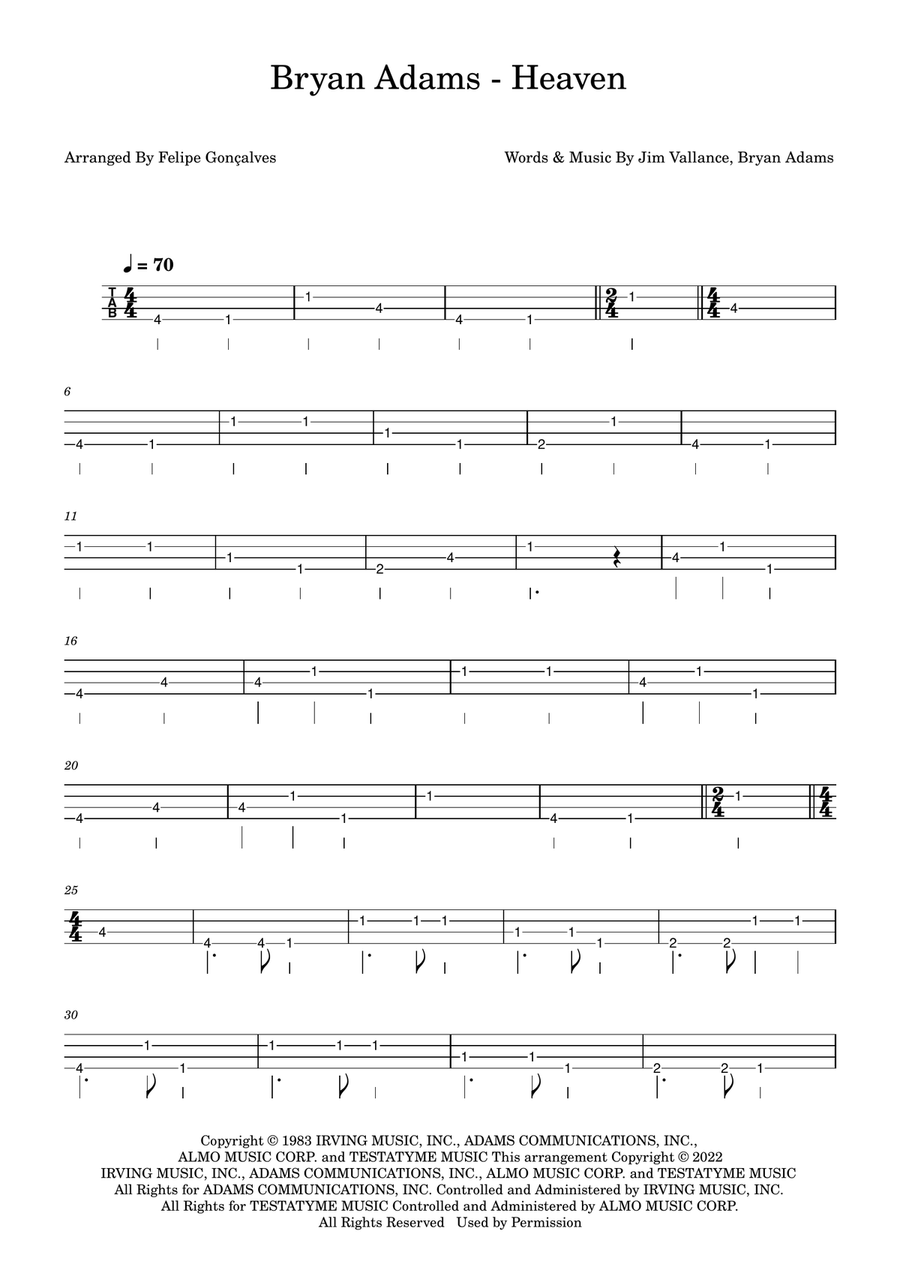 Heaven Heaven Acoustic Guitar scores gallery preview page 1