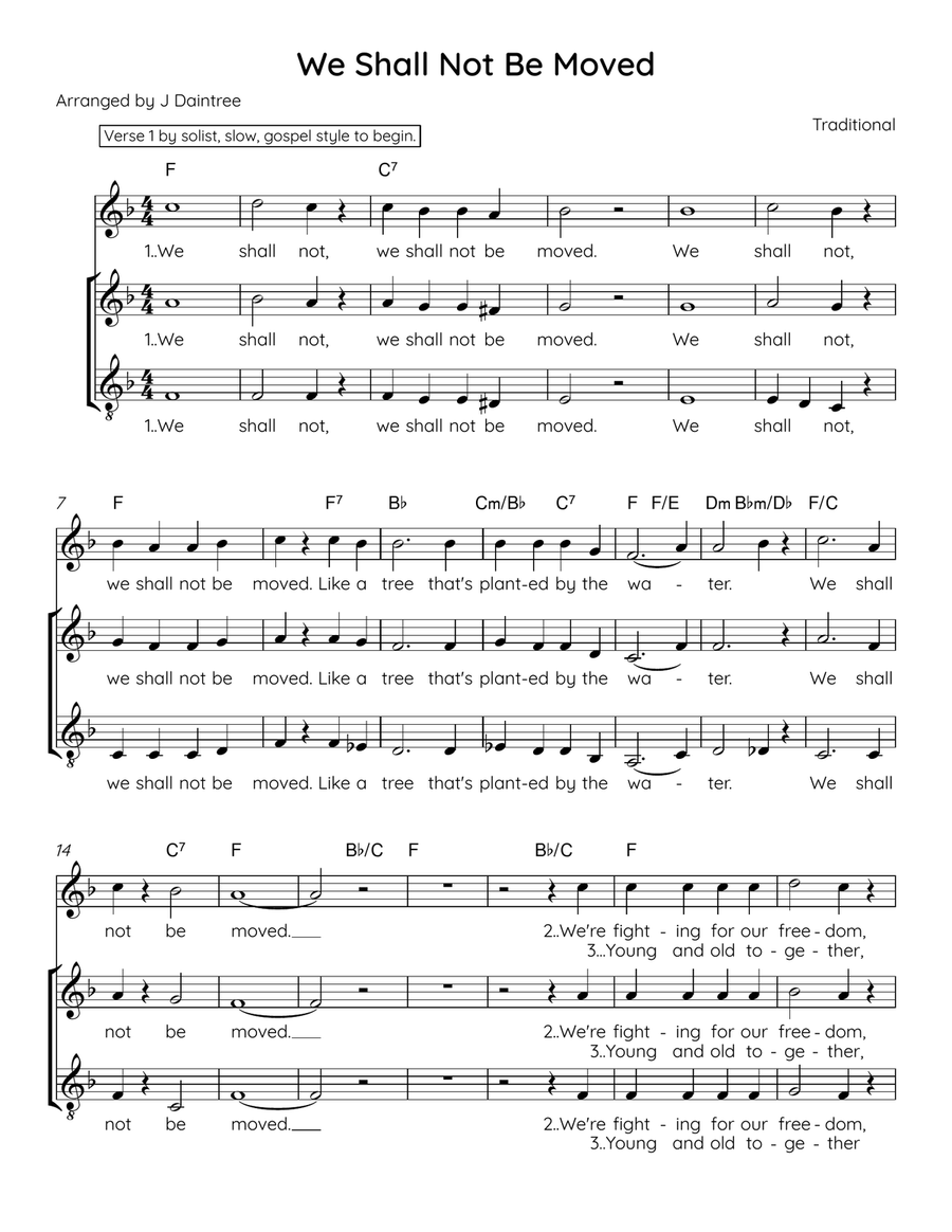 We Shall Not be Moved We Shall Not be Moved SAT scores gallery preview page 1