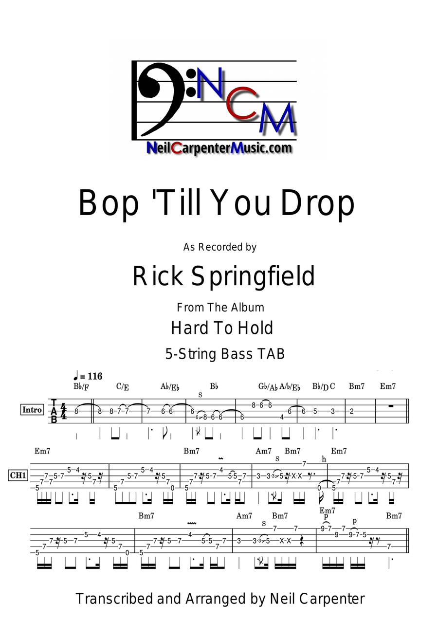 Bop 'til You Drop Bop 'til You Drop Acoustic Guitar scores gallery preview page 1