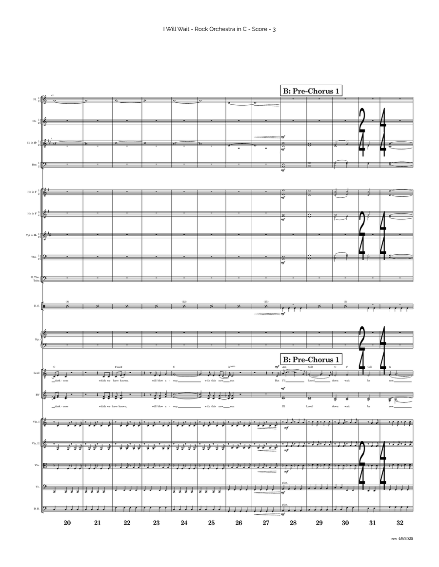 I Will Wait I Will Wait Full Orchestra scores gallery preview page 3