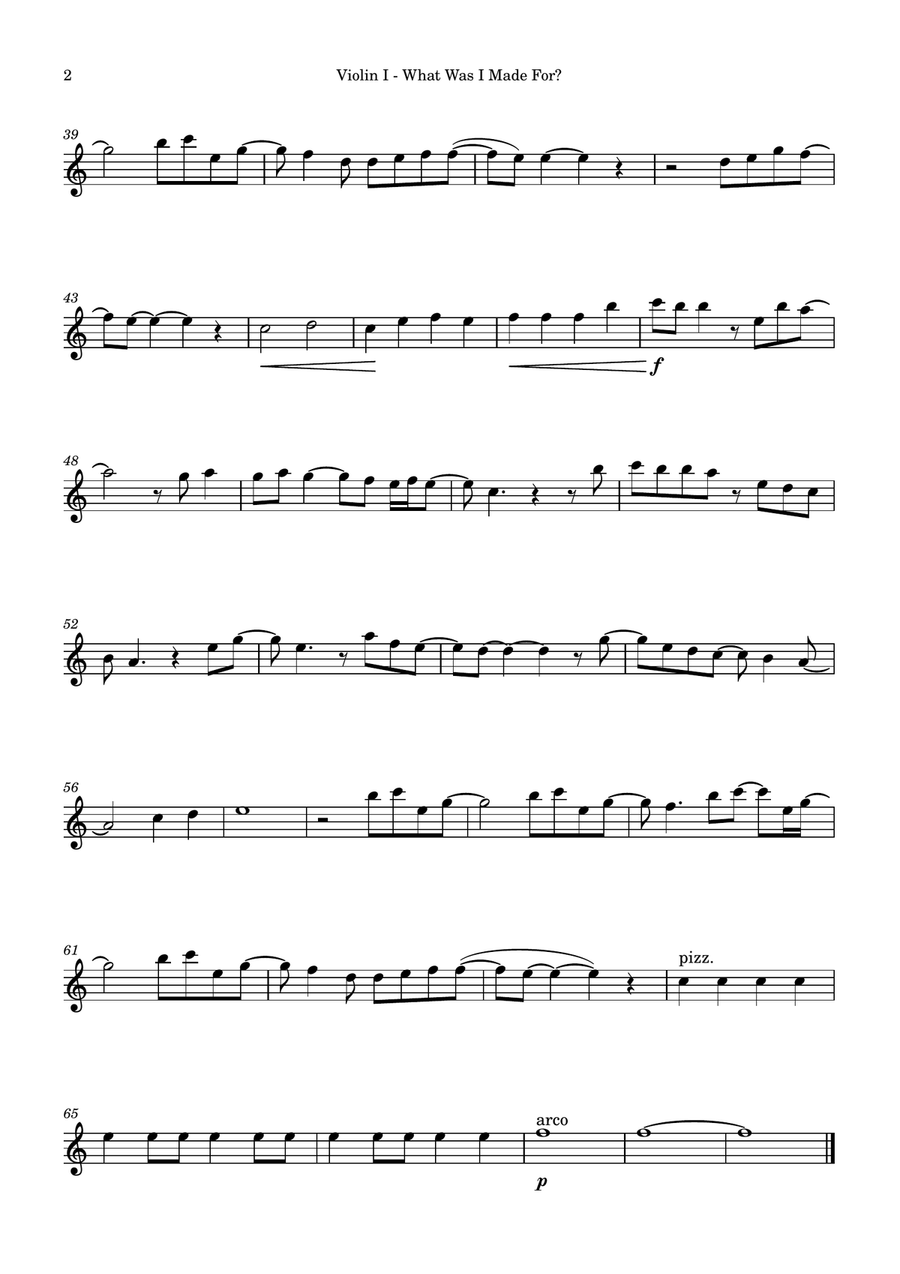 What Was I Made For? What Was I Made For? String Orchestra scores gallery preview page 6
