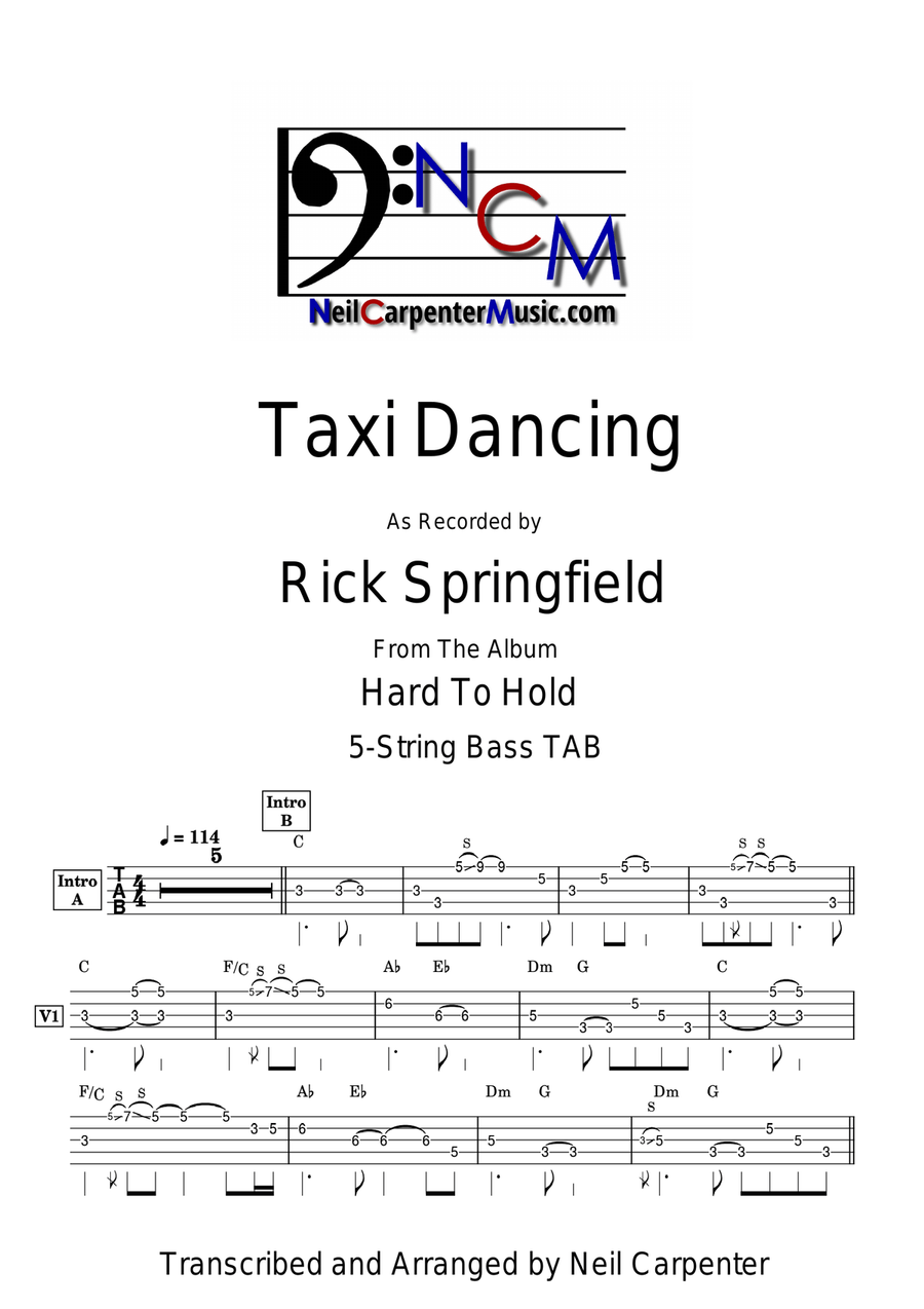 Taxi Dancing Taxi Dancing Acoustic Guitar scores gallery preview page 1