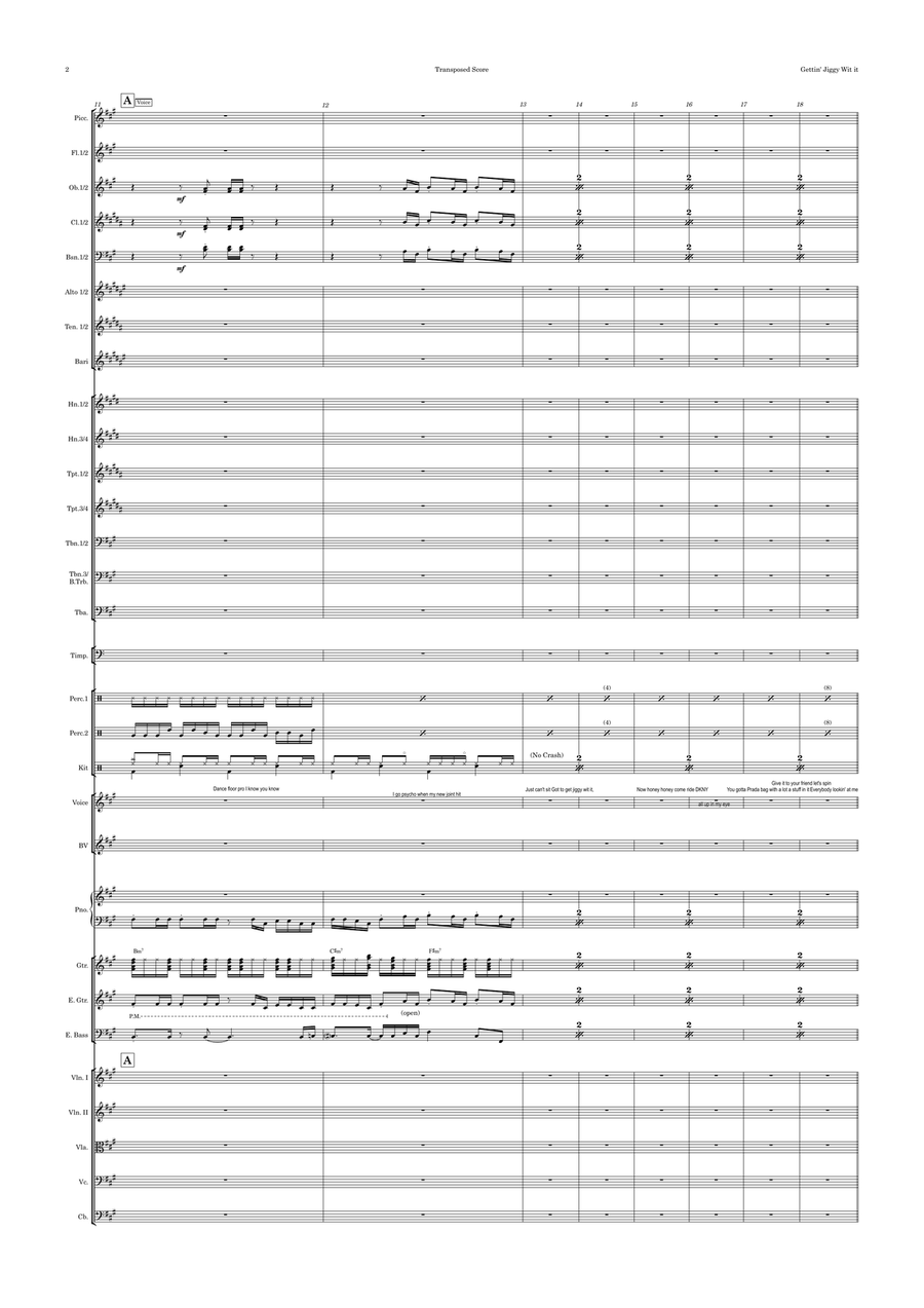 Gettin' Jiggy Wit It Full Orchestra scores gallery preview page 2