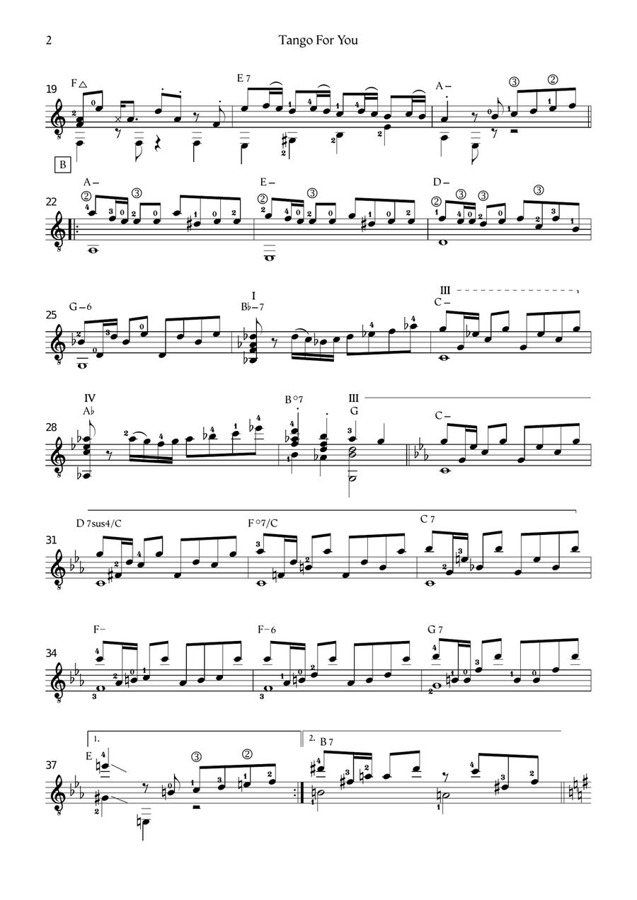 Tango For You Tango For You Acoustic Guitar scores gallery preview page 2