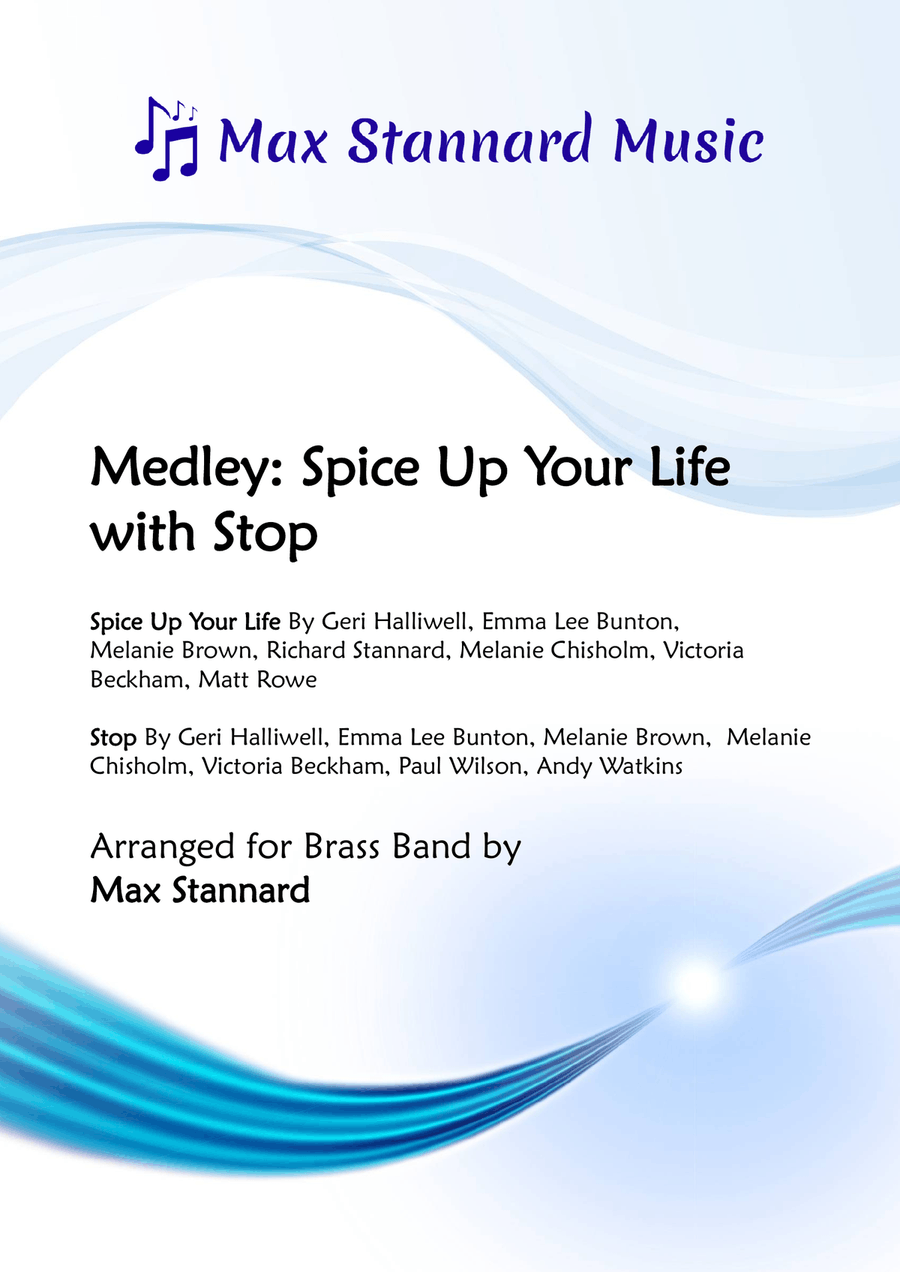 Medley: Spice Up Your Life with Stop Brass Band scores gallery preview page 1