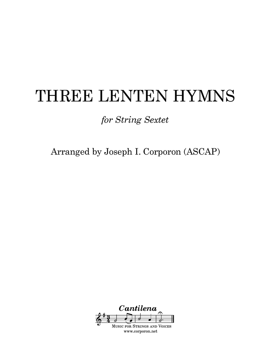 Three Lenten Hymns for String Sextet Chamber Music scores gallery preview page 1