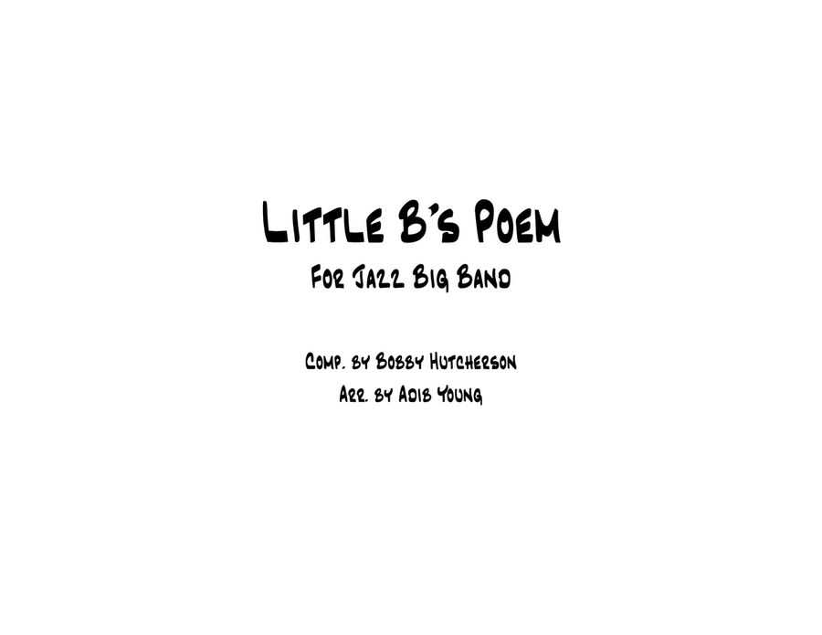 Little B's Poem Little B's Poem Jazz Ensemble scores gallery preview page 1