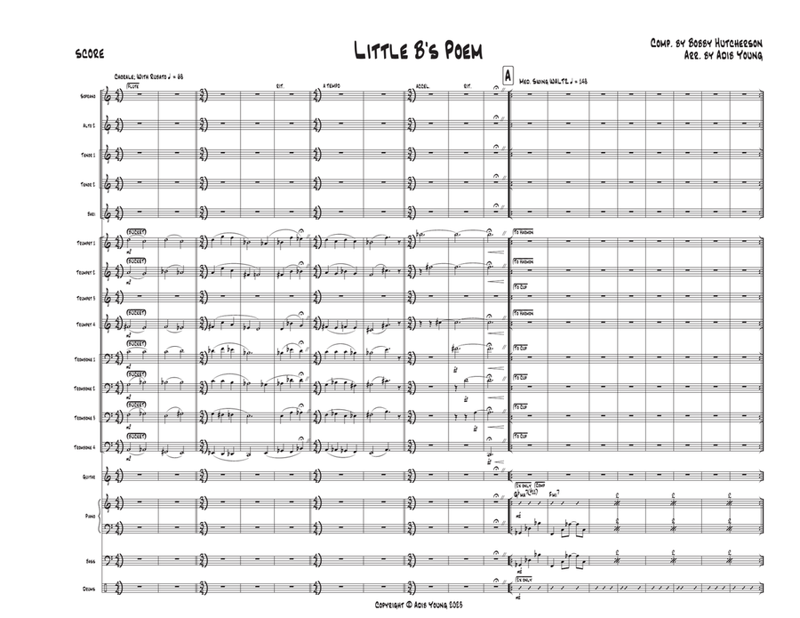 Little B's Poem Little B's Poem Jazz Ensemble scores gallery preview page 2