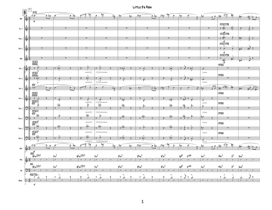 Little B's Poem Little B's Poem Jazz Ensemble scores gallery preview page 3