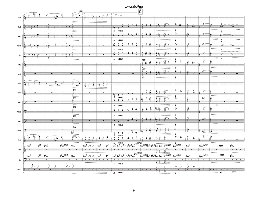 Little B's Poem Little B's Poem Jazz Ensemble scores gallery preview page 4